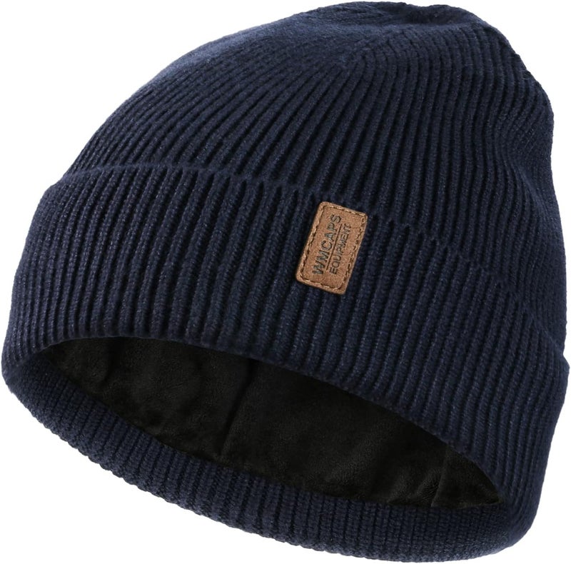 Wmcaps Winter Beanie for Men Women, Fleece Lined Beanie Soft Warm Knit Hat Ski Stocking Cuffed Cap - Image 1